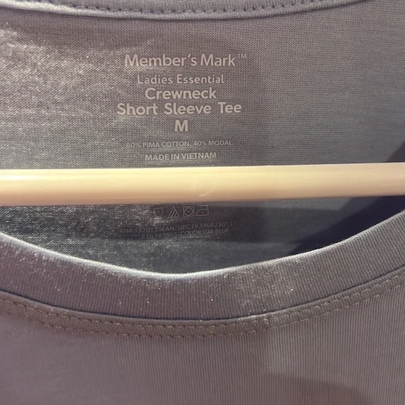 Women’s size large blue crew neck top nwt members mark - Picture 3 of 4